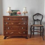 1940s Art Deco oak chest of drawers