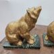 Paire de serre livres ours en régule,  22cms de H
