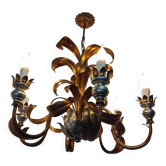Lustre 6 bras de lumière style Holywood Regency, années 60-70