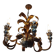 Large Holywood Regency chandelier with 6 light arms from the 60s/70s