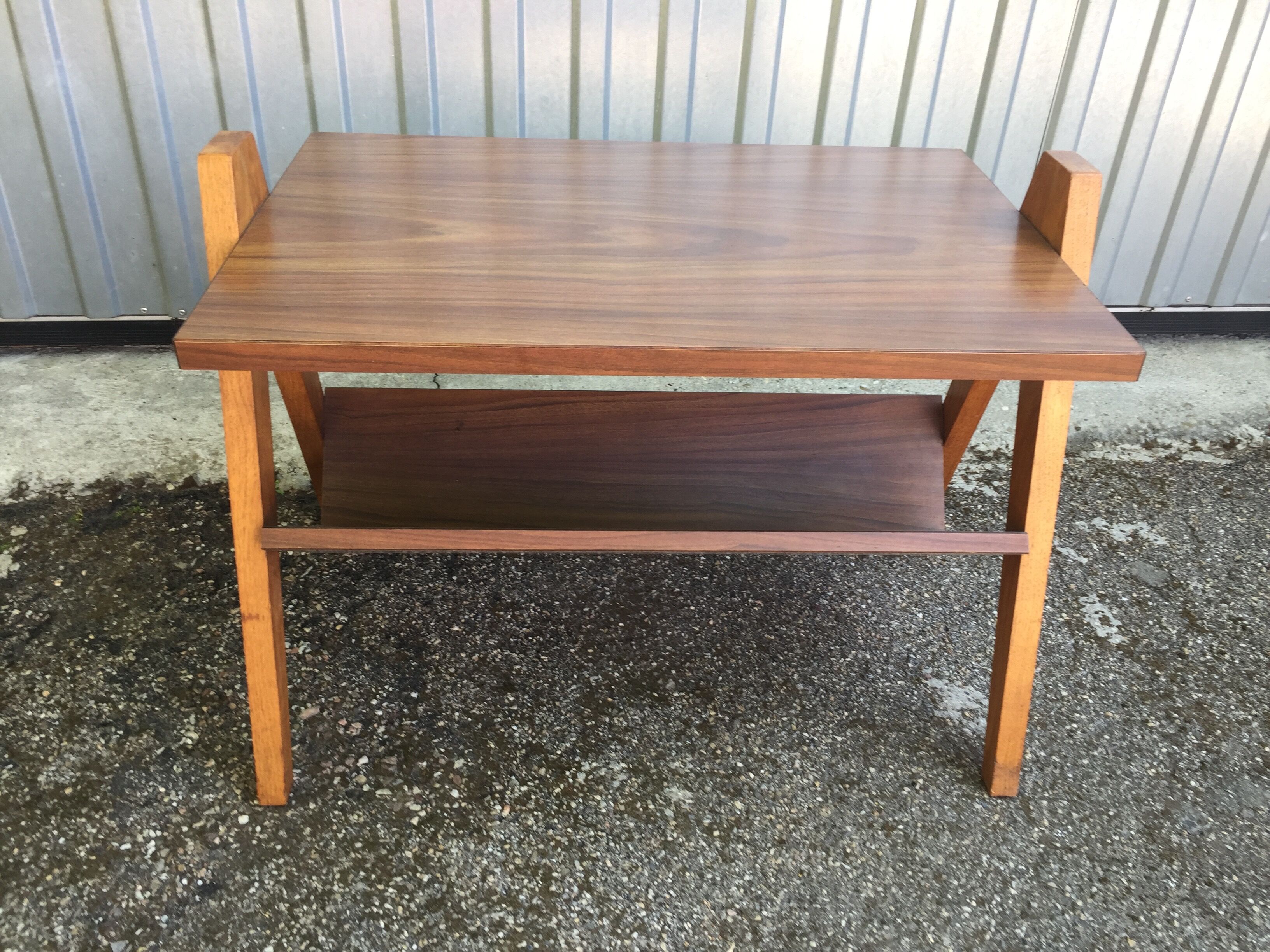 Scandinavian coffee table feet compass 1970