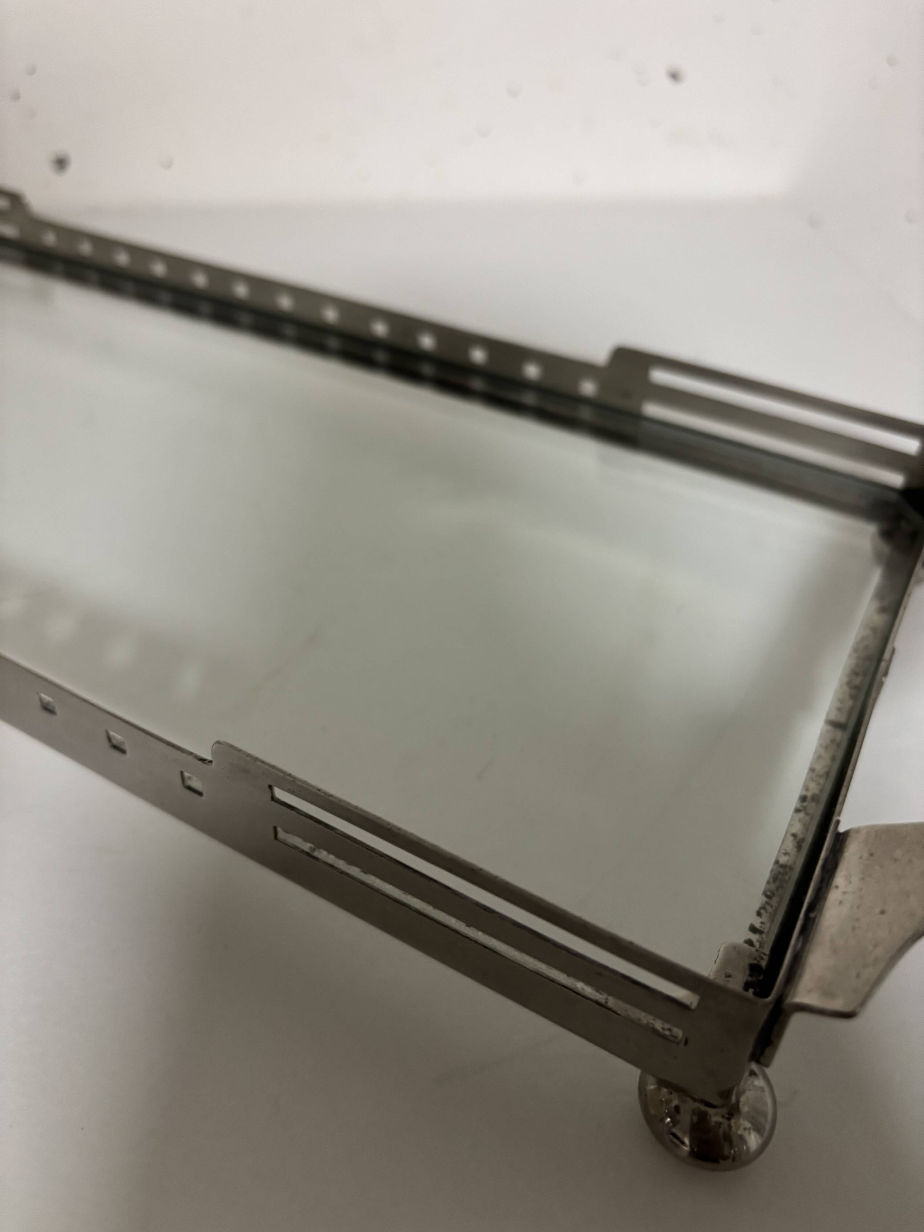 Art Nouveau style Hoffmann-style glass tray, Ofner design, 1920