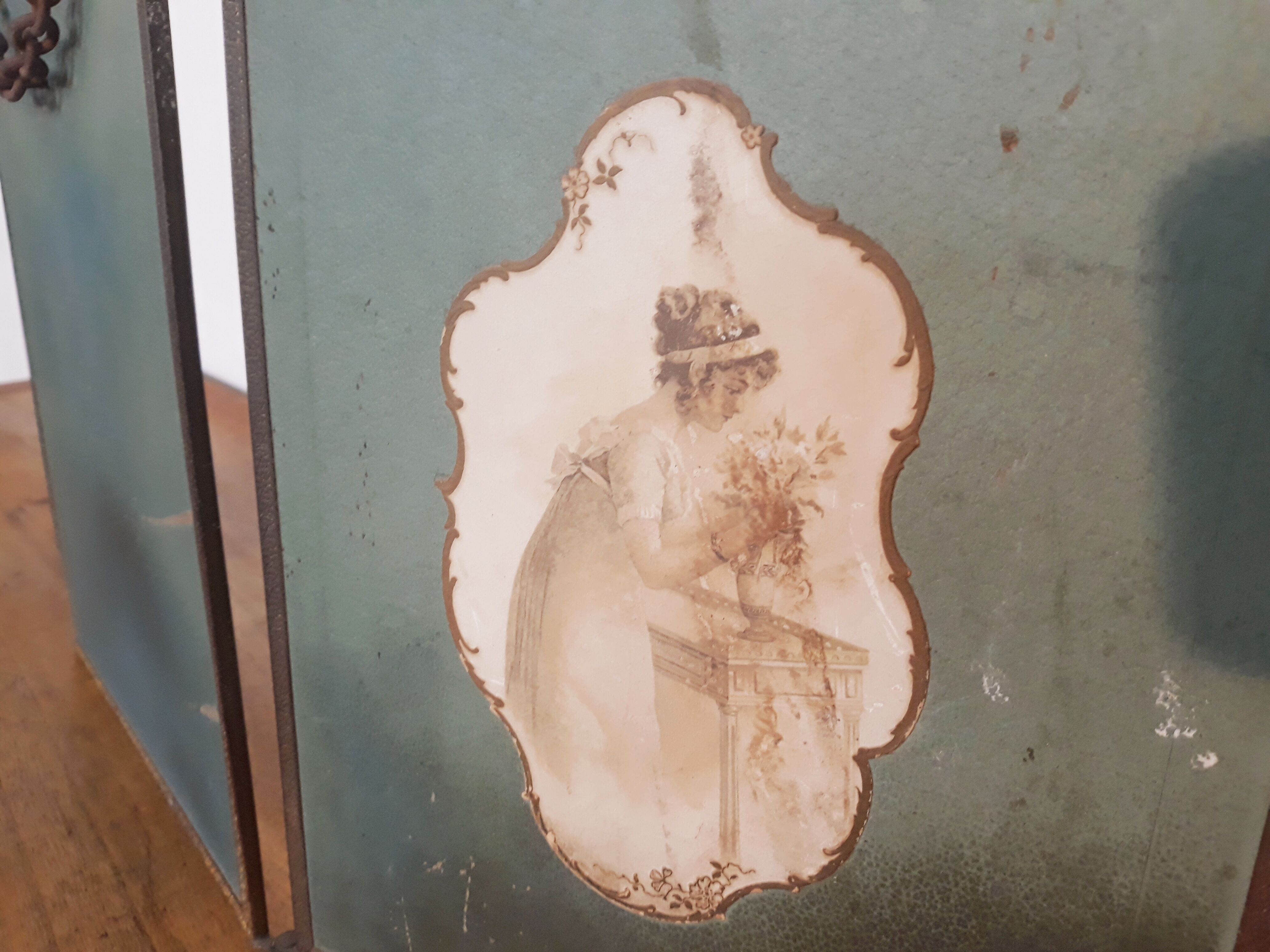 Mirror triptych barber vintage 66cm x 27cm