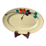 Oval flat digoin sarreguemines model "ginette" years 30-40