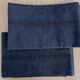 Set of 2 black dyed tea towels with red stripes - 50x75cm - linen