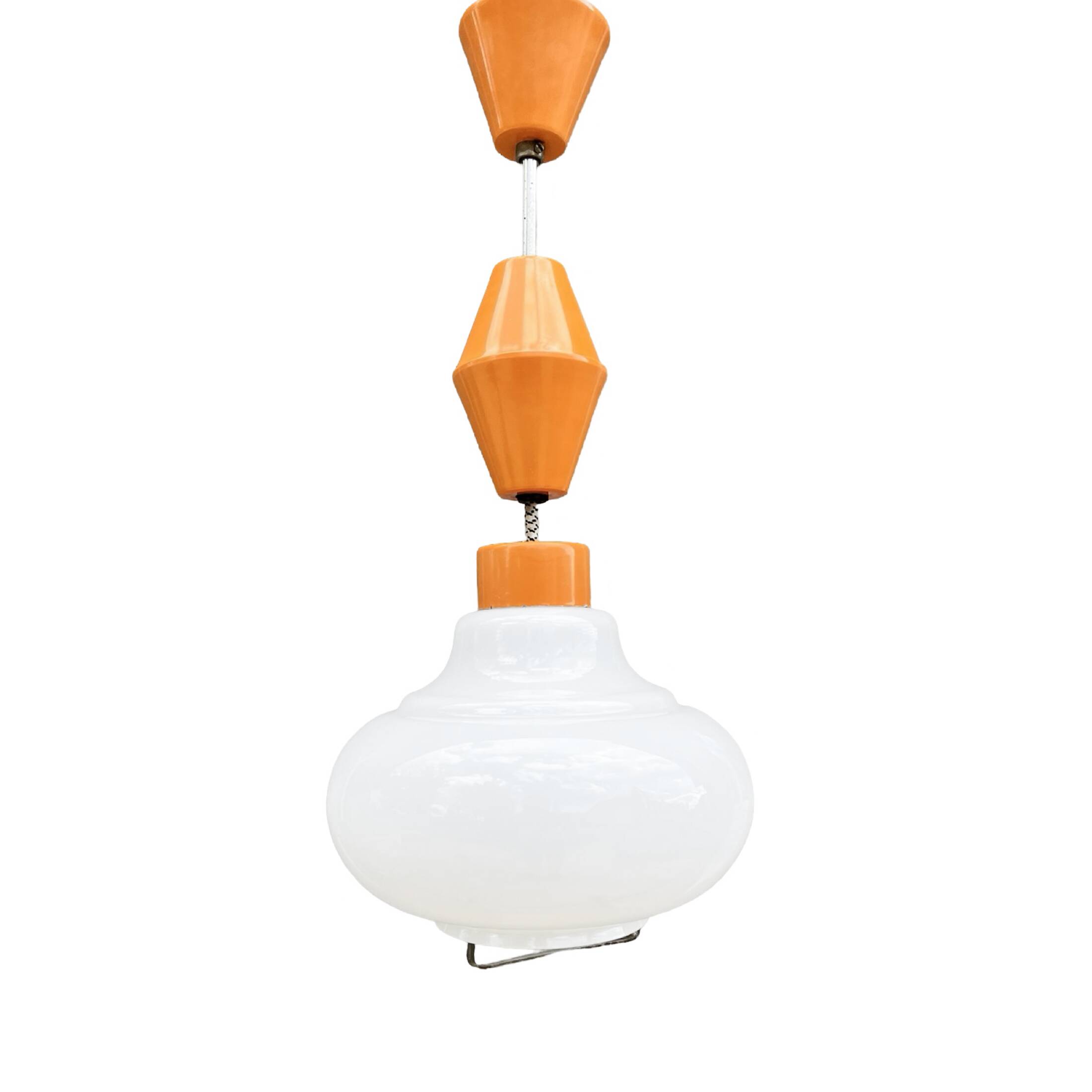 Hanging lamp, Kamenický Šenov, Czechoslovakia, 1950s.