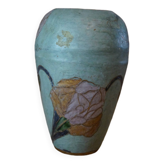 Vase laiton peint à la main