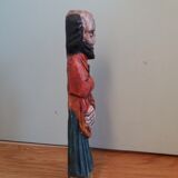 Religious statuette in painted wood