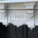Napoleon III fireplace in Carrara marble