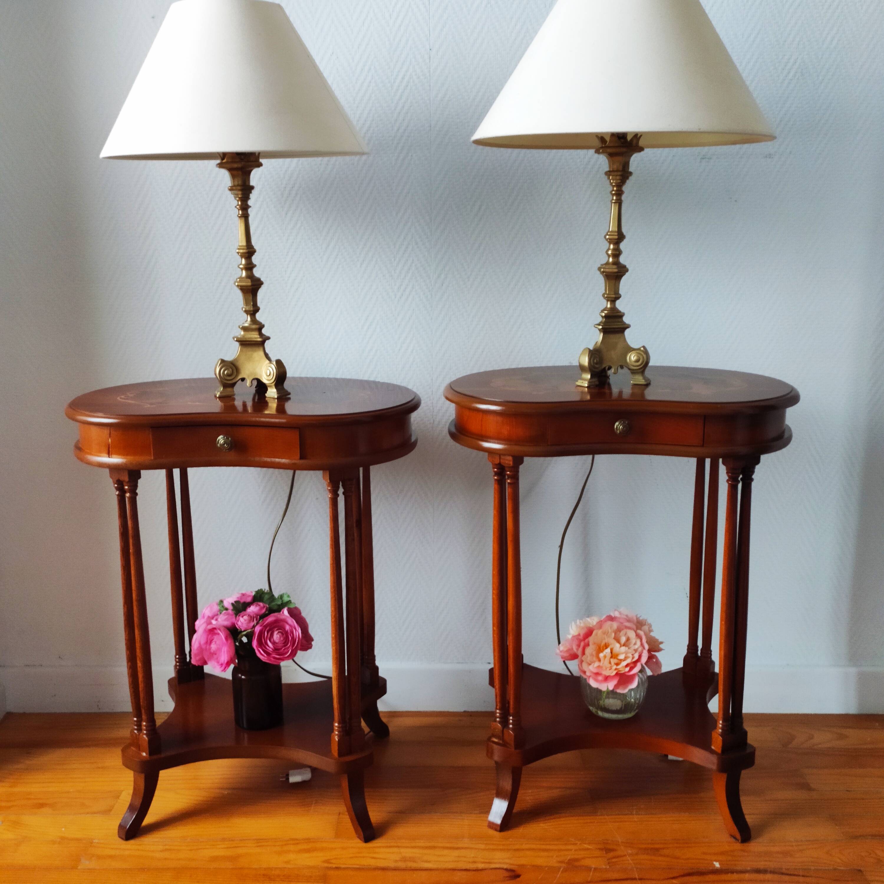 Pair of classic bedside tables.