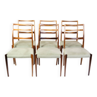 Set Of Six Dining Chairs Made In Rosewood By Sorø Furniture From 1960s