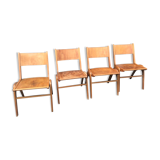 Vintage blond wood chairs 60s
