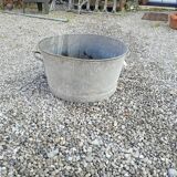 Old zinc basin, 55cms in diameter