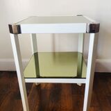 Side table green mirror trays