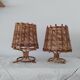 Pair of bamboo lamps