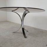 Vintage chrome dining table, 1970s