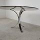 Vintage chrome dining table, 1970s