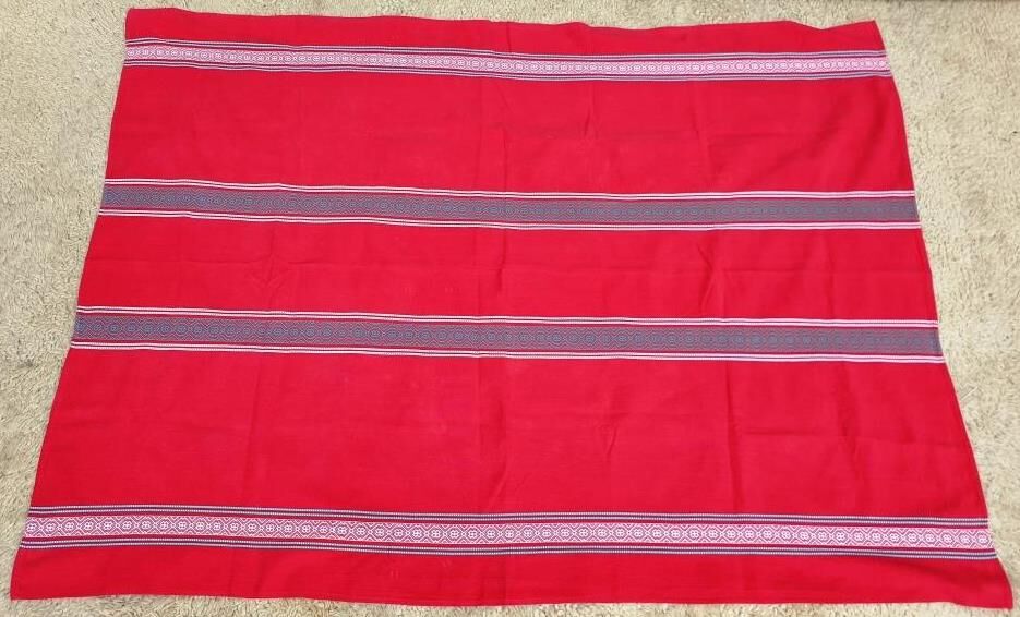 Vintage vermilion Basque tablecloth 180X130