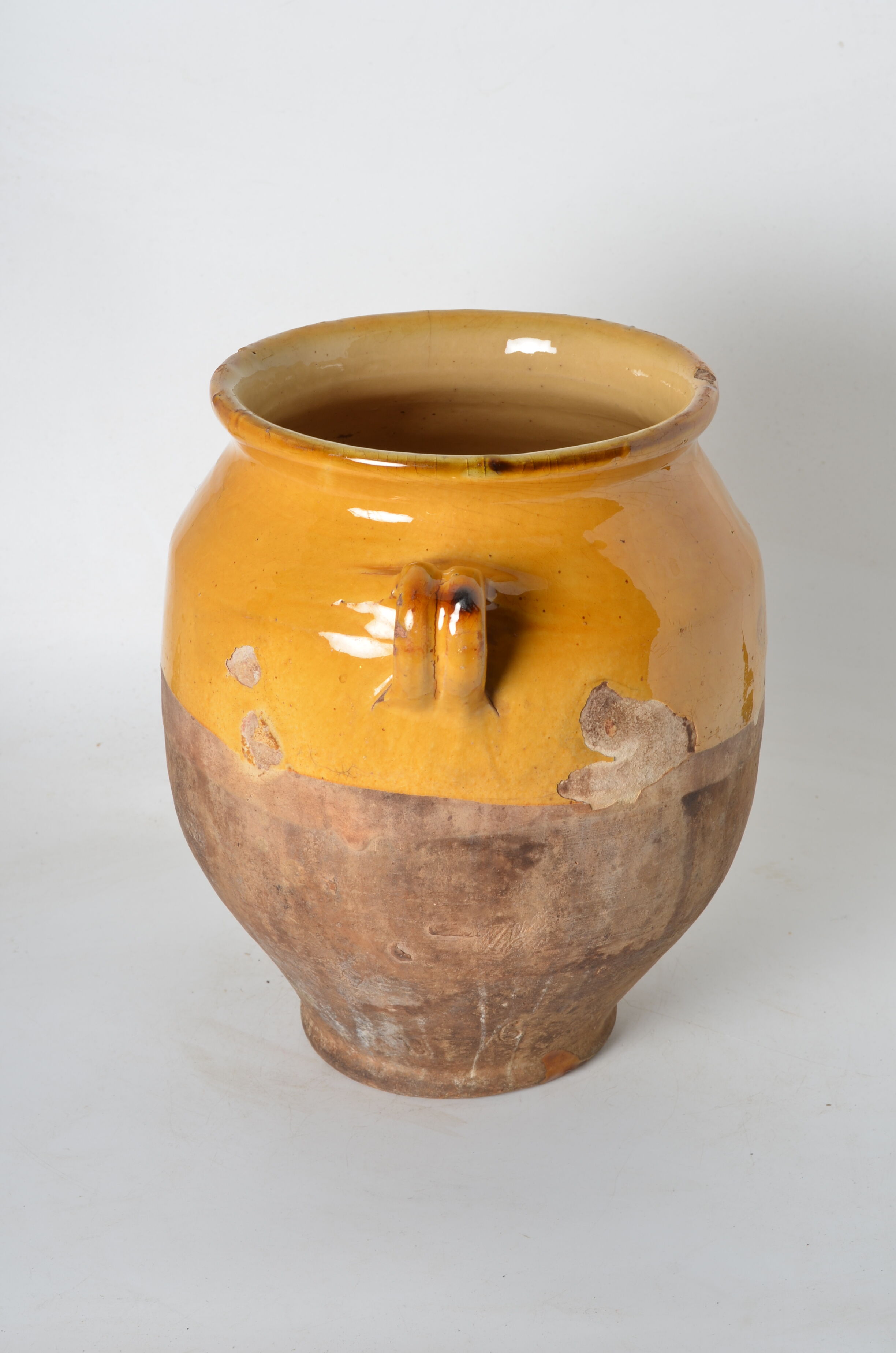 Yellow glazed jar
