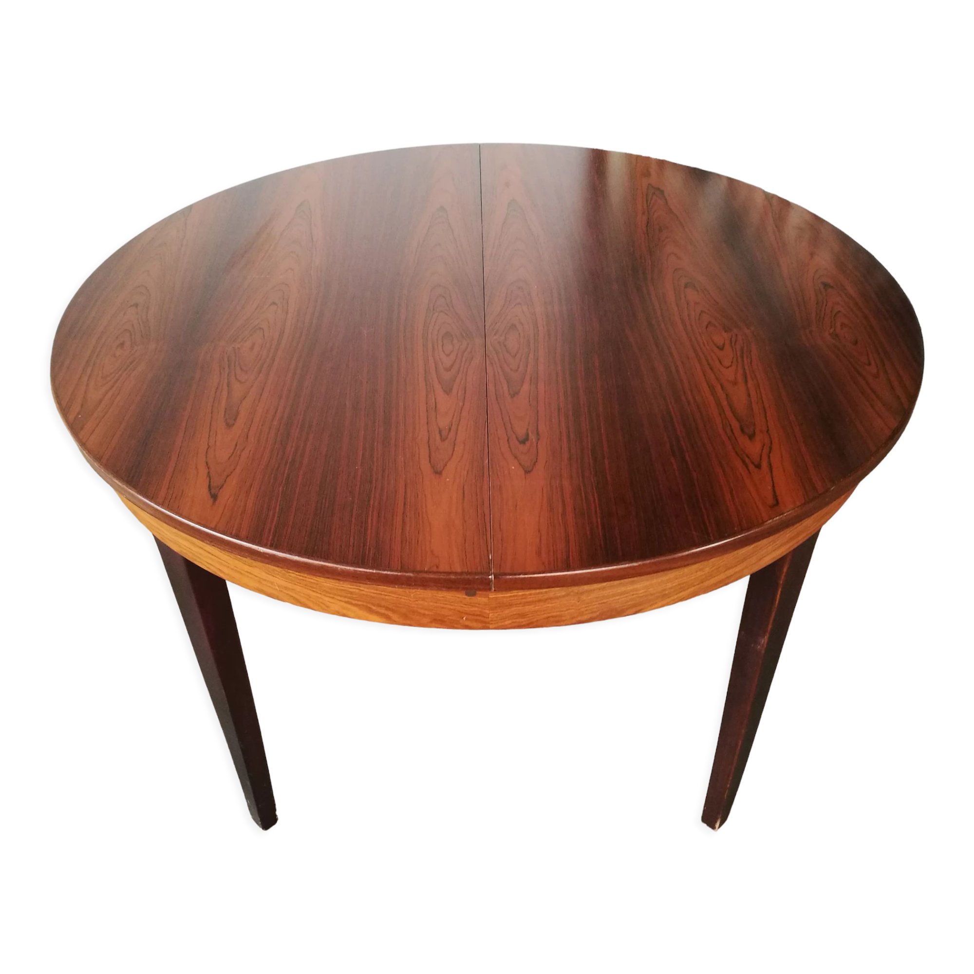 Round table, rosewood extendable, butterfly extension