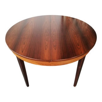 Round table, rosewood extendable, butterfly extension