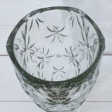 Glass vase patterned vintage flowers 40/50