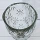 Vase en verre motif fleurs vintage années 40/50