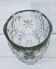 Vase en verre motif fleurs vintage années 40/50