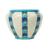 Vase Pot de Fleurs Polychrome Catteau Boch Keramis Art Déco ca. 1922