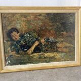 Portrait de femme signé