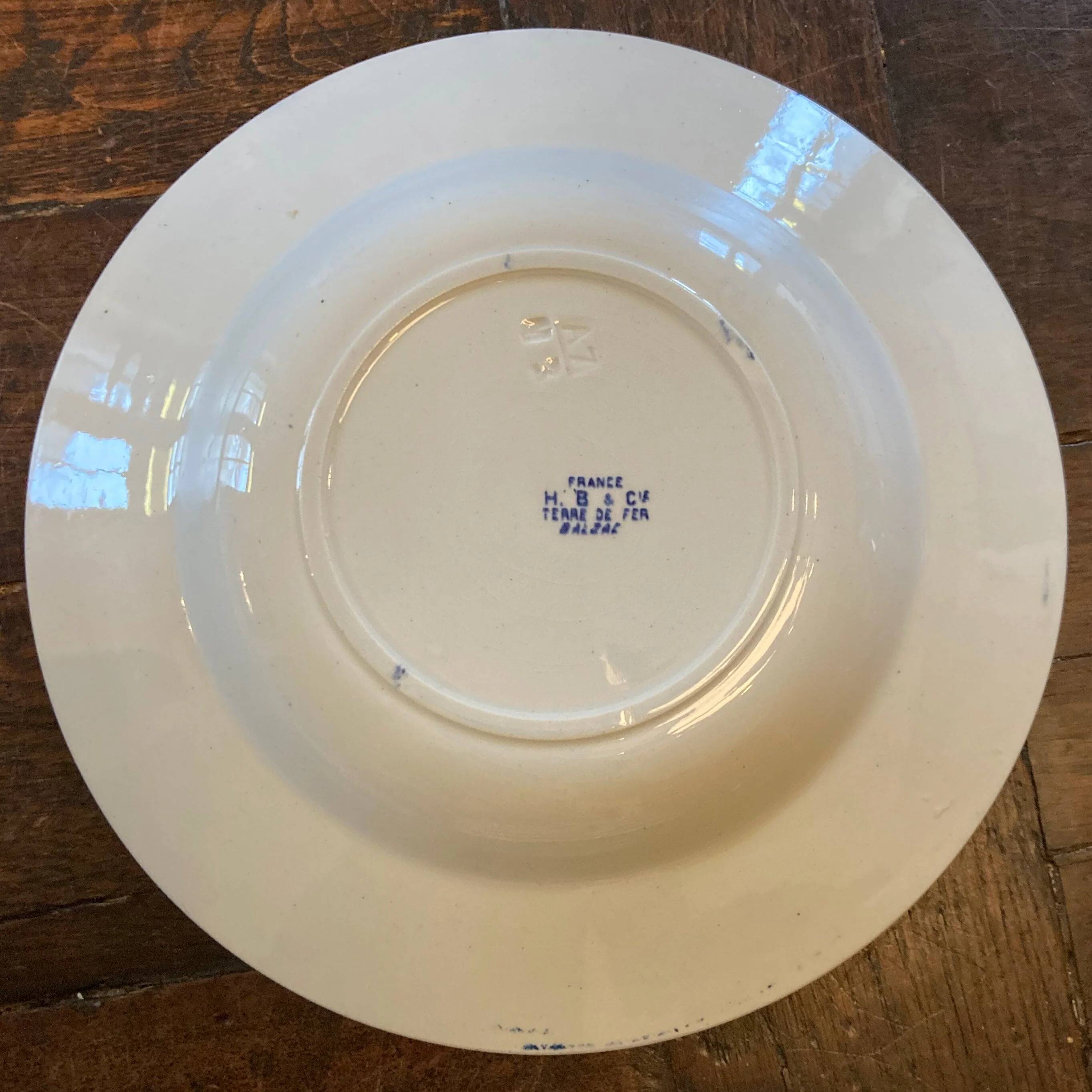 Choisy Le Roi 12 deep plates "Balzac" HB & Cie earthenware