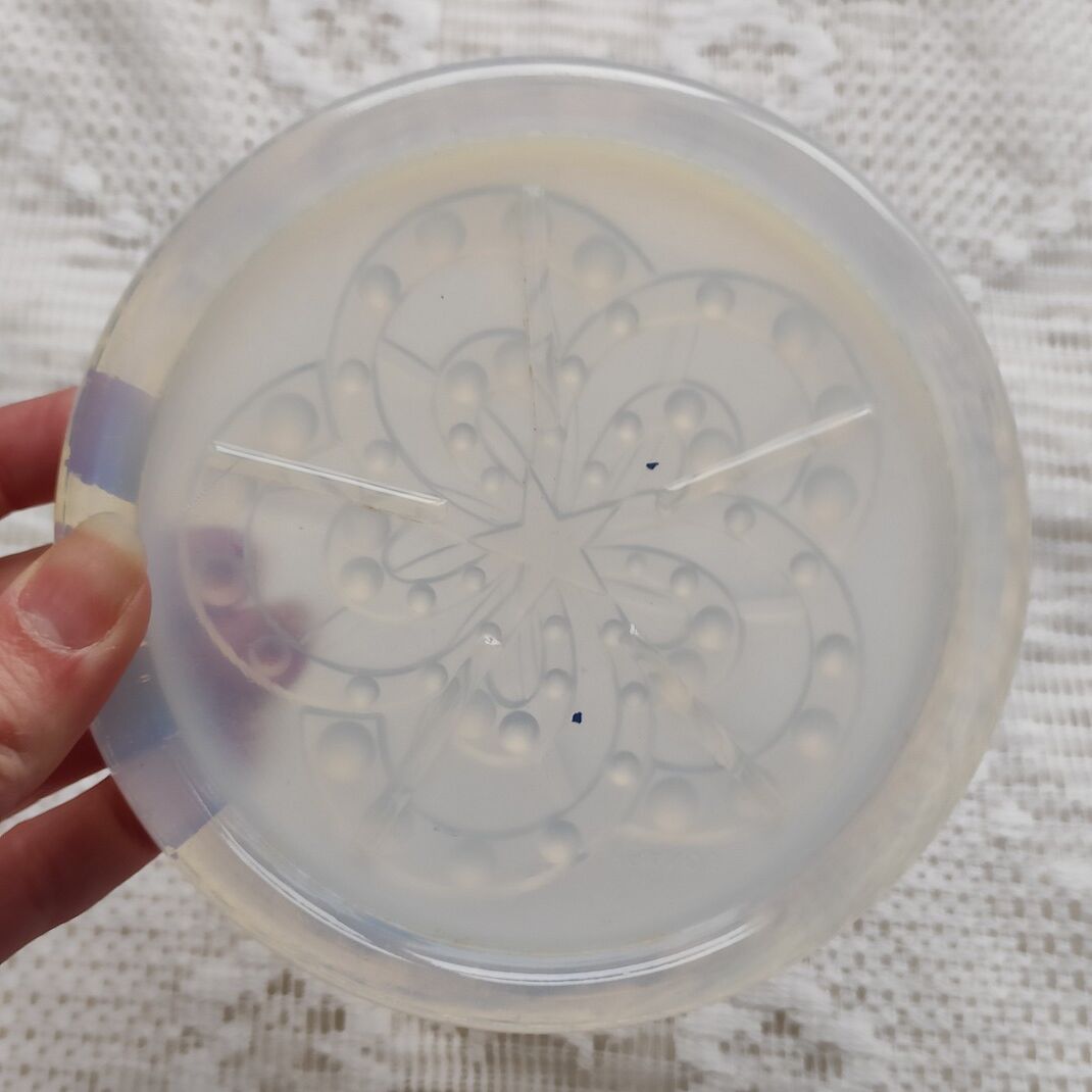 Opalescent glass bottle coaster