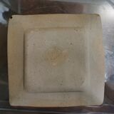 Square glazed stoneware plate by Judy Taylor