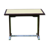 Old years 1950/60, wood and formica yellow bistro table
