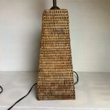 Large rattan pyramid lamp base