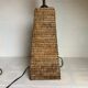 Pyramid lamp base in rattan