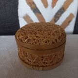 Woven bamboo jewelry box