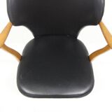 Scandinavian leatherette armchair, Sweden, 1960