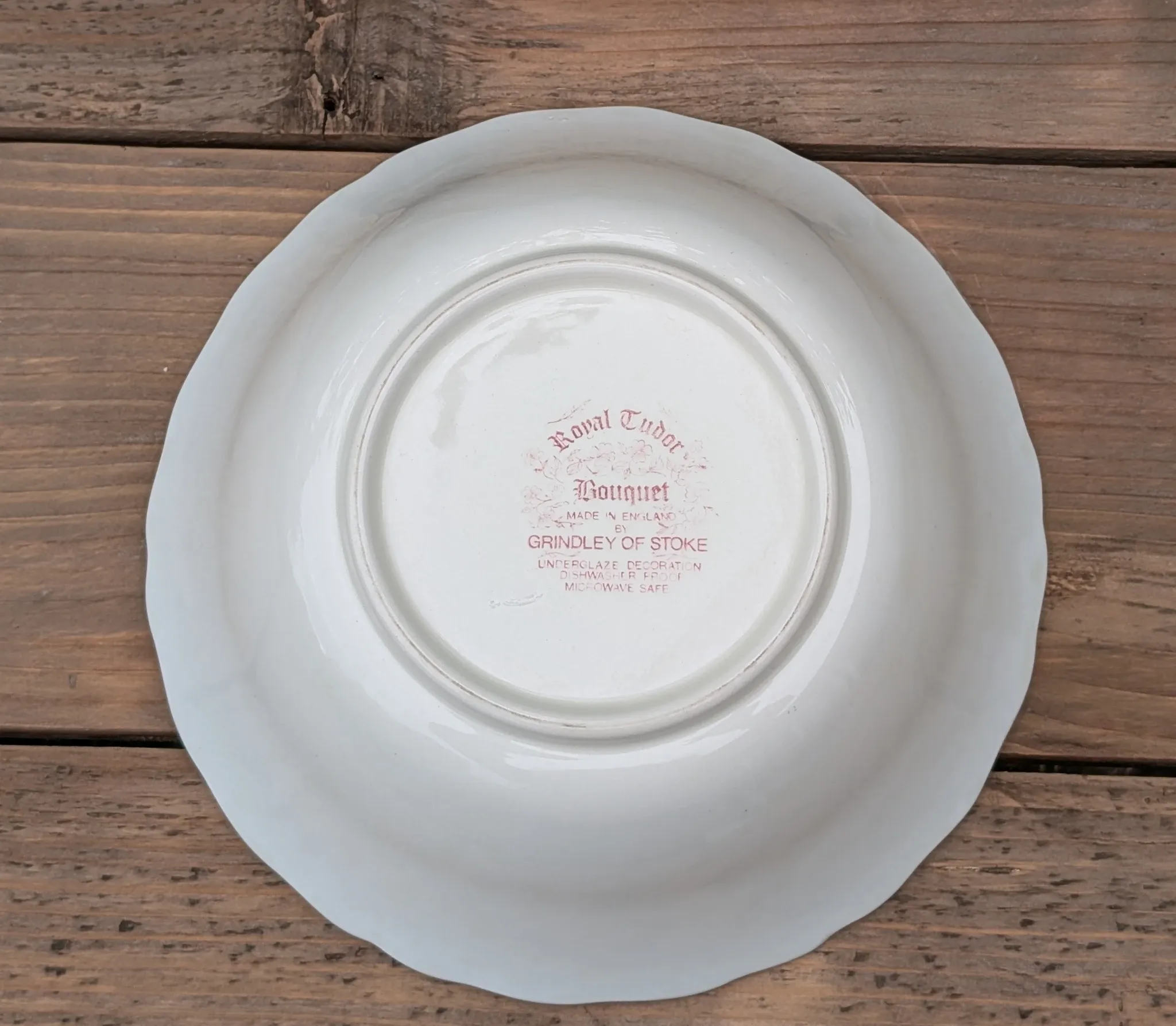 English plate and salad bowl duo