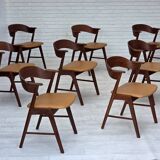 1960s, Danish design by Kai Kristensen, model 32, set of 8 dinning chairs.