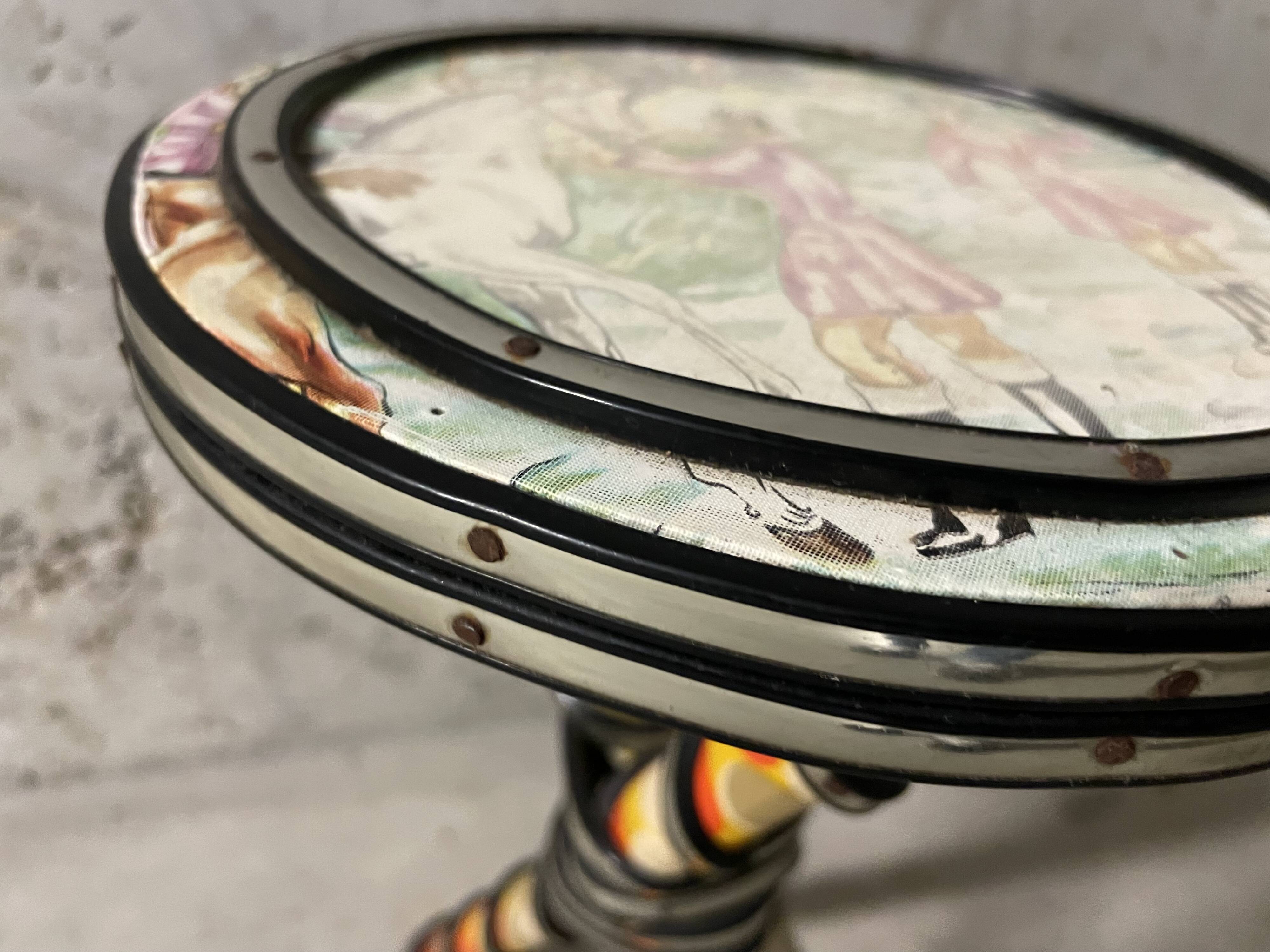 Kitsch pedestal table from the 70s