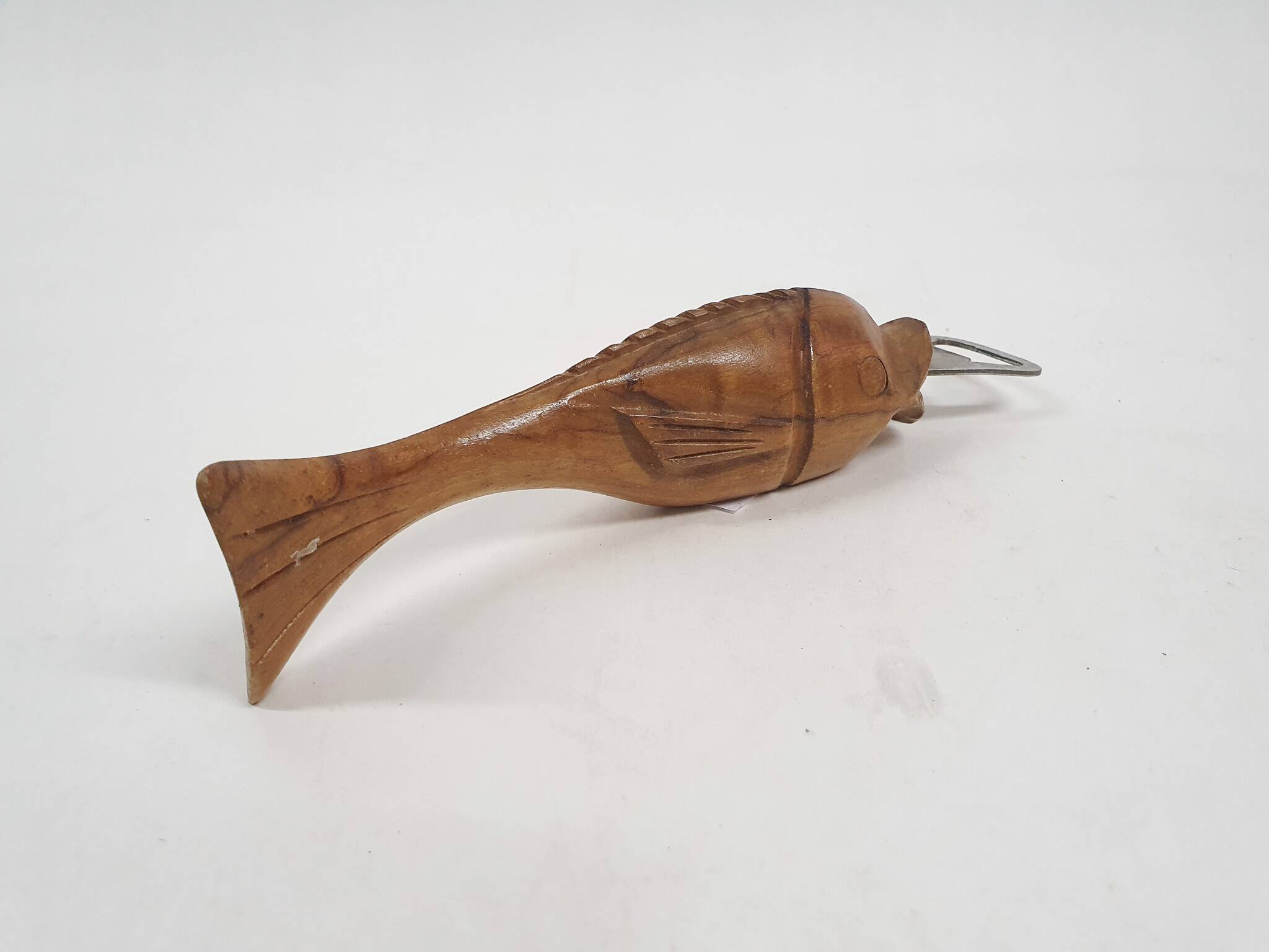 Vintage wooden fish bottle opener, 1970's