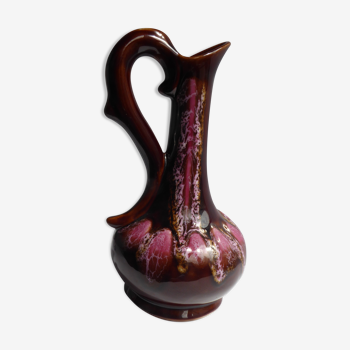 Pitcher in enamelled earthenware of Vallauris
