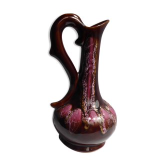 Pitcher in enamelled earthenware of Vallauris