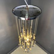 Lustre cascade chromé vintage, années 1970