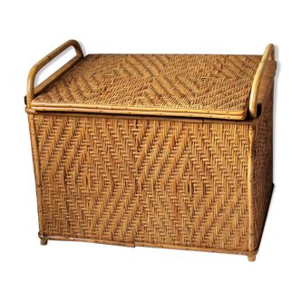 Coffre in rotin of vintage annes