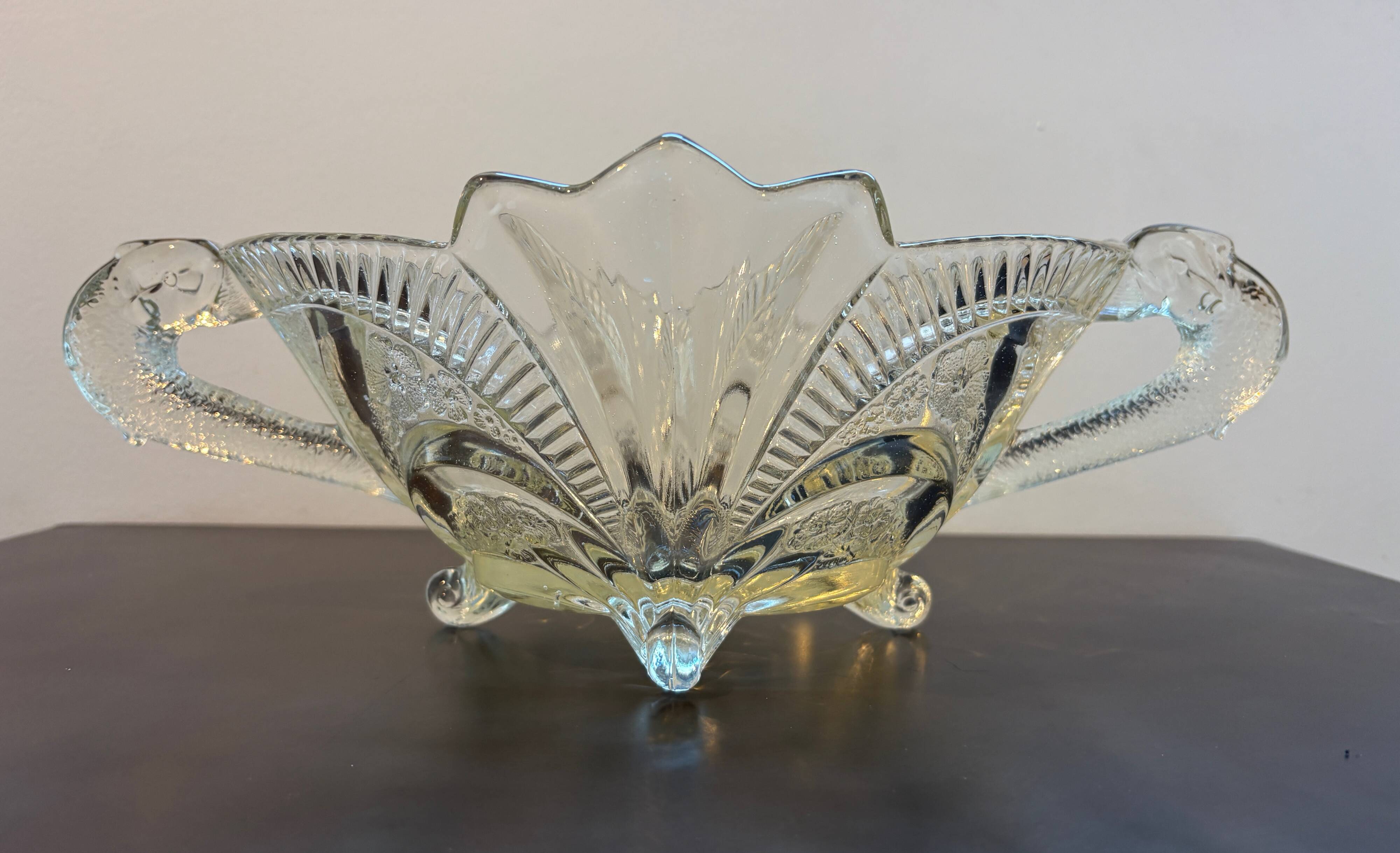 Art Deco fruit bowl with snakes