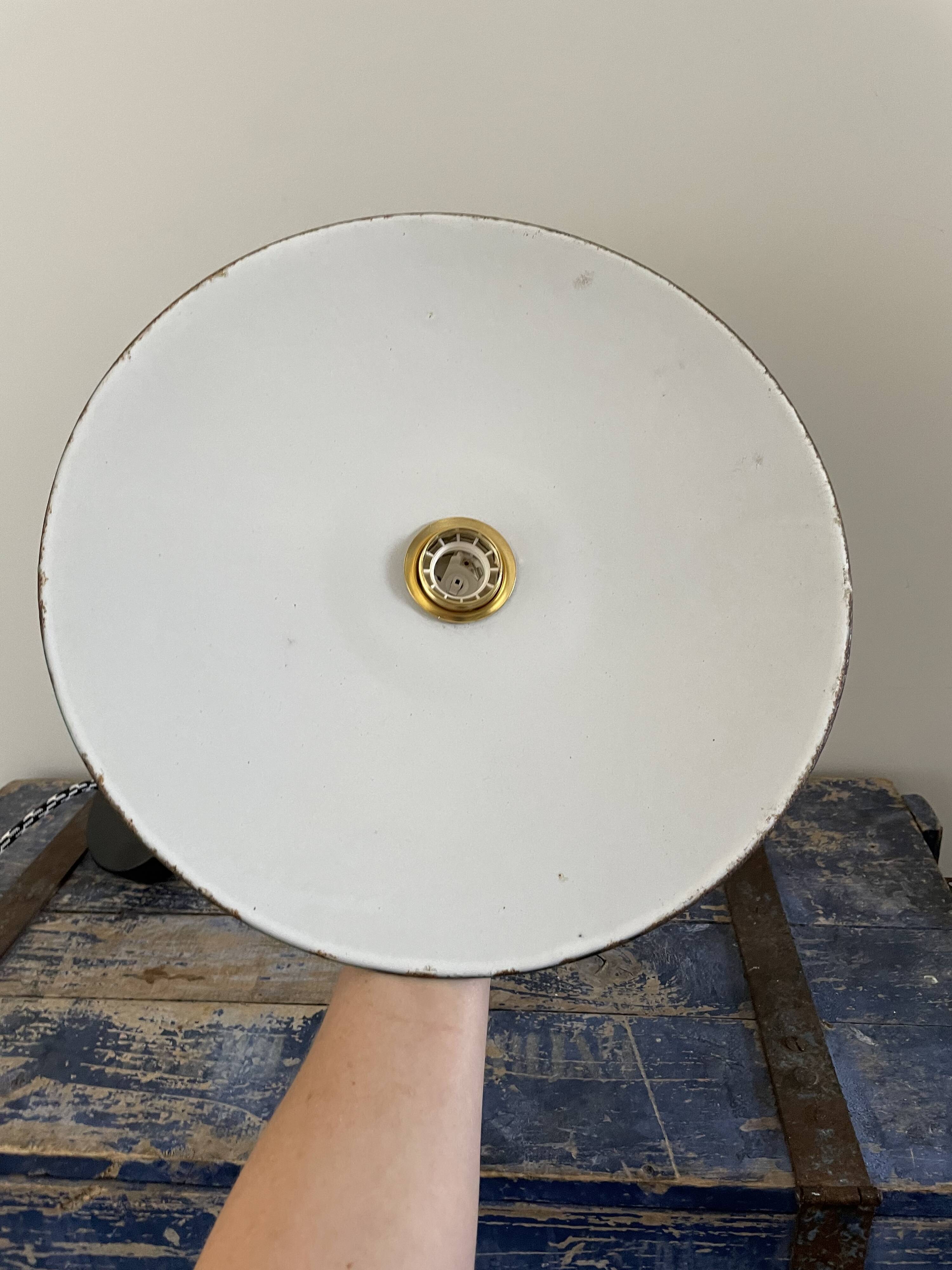 Vintage suspension in green enamelled sheet metal