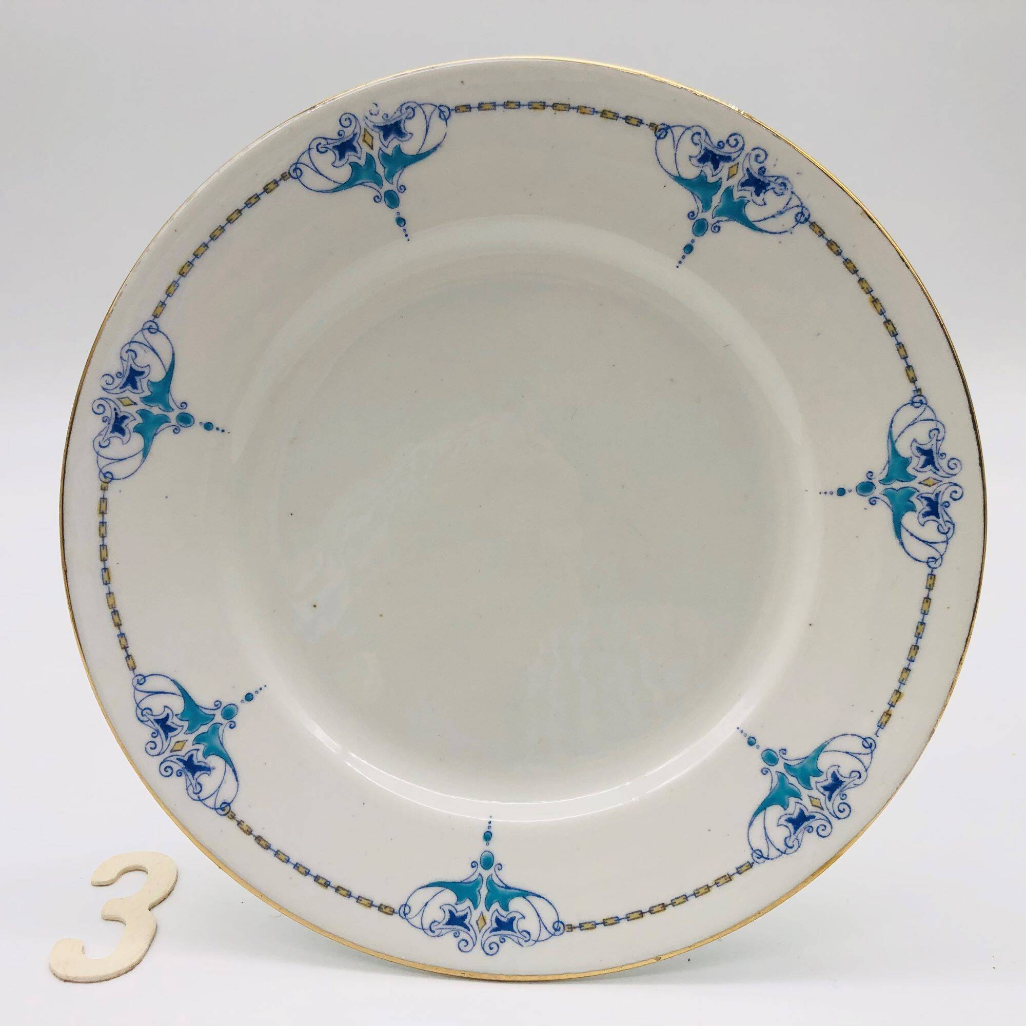 6 Dessert plates and a “Shelley - England” serving dish