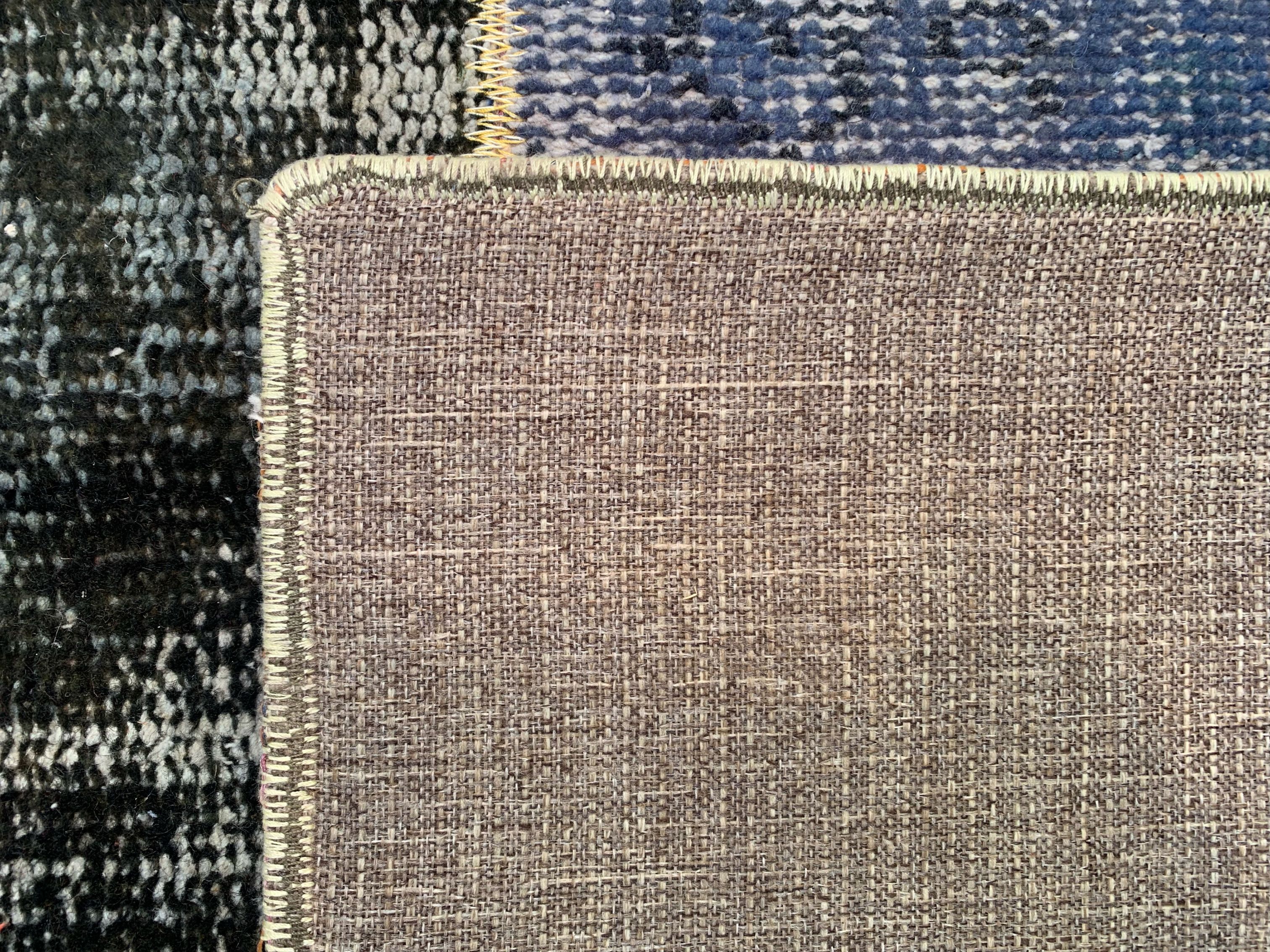 Distressed vintage turkish patchwork rug 250x167 cm wool large